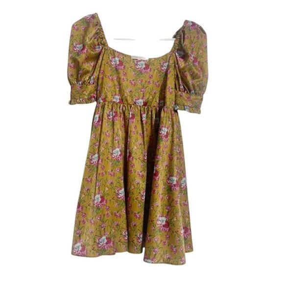 LoveShackFancy Size 0 Bennington Mini Dress $395 Floral Babydoll - Picture 2 of 12